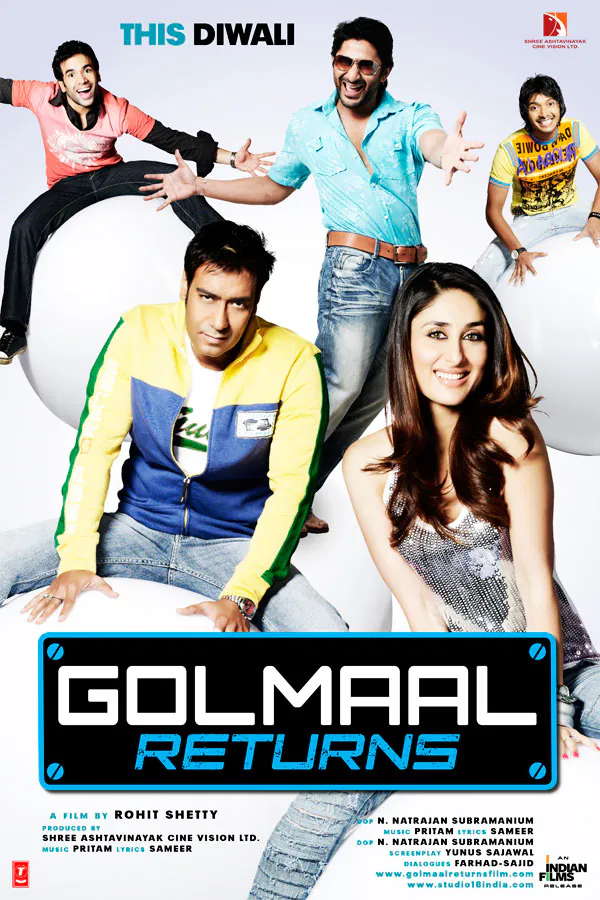دانلود فیلم گلمال برمی گردد Golmaal Returns 2008